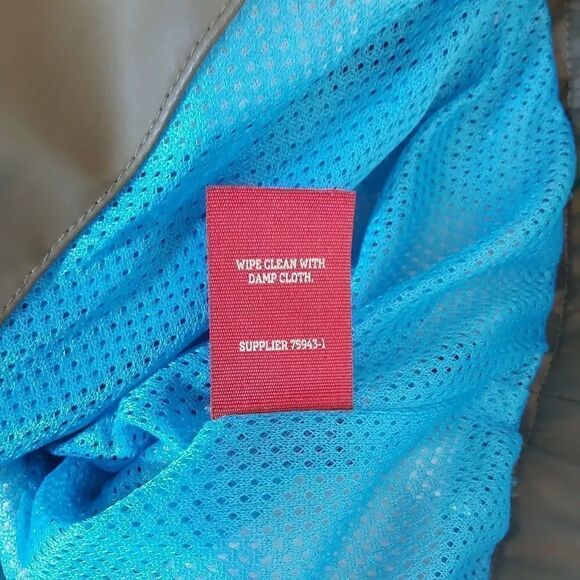 Arizona Jean Co Jacket Sz S Tan Navy Bright Blue - Picture 7 of 10